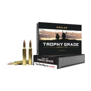 Nosler Trophy Grade Rifle Ammunition 7mm Rem Mag 140 gr AB 3125 fps 20/ct