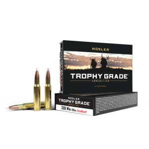 Nosler Trophy Grade Rifle Ammunition .308 Win 165 gr AB 2800 fps - 20/ct 054041600491
