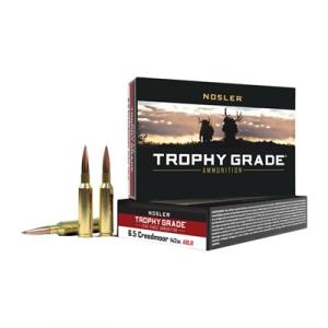 Nosler Trophy Grade Rifle Ammunition 6.5mm Creedmoor 142gr AB 2650 fps 20/ct 60105