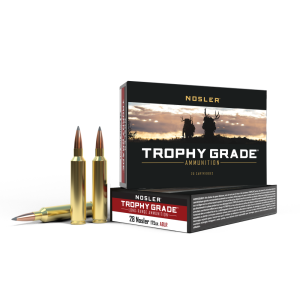 Nosler Trophy Grade .28 Nosler 175 Grain AccuBond Long Range Brass Cased Centerfire Rifle Ammo 20 Rounds 60155 60155