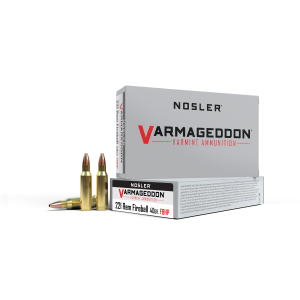 Nosler Varmageddon Ammo 221 Remington Fireball 40gr Fbhp - 221 Remington Fireball 40gr Flat Base Hp 20/Box