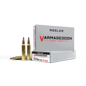 Nosler Varmageddon Rifle Ammunition .223 Rem 53 gr FB Tipped 3350 fps 20/ct 