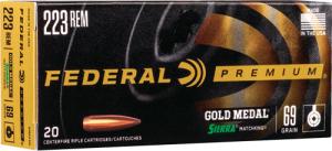 Federal Premium GOLD MEDAL SMK 6.5 Creedmoor 140 Grain Sierra MatchKing Boat Tail Hollow Point Centerfire Rifle Ammo 20 Rounds GM65CRD1 0604544630312