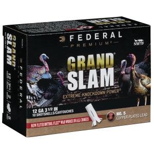 Federal Premium Grand Slam, 12 Gauge, 3 1/2" Shot Shells, Copper-plated Lead, 2 oz., 10 Rounds 0604544631784