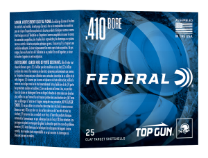 Federal Top Gun Sporting 410 Gauge 2.50" 1/2 oz 1330 fps 9 Shot TGS412149 Single Box - 25 Rounds 0604544646634