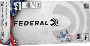 Federal Premium Non-Typical .450 Bushmaster 300 Grain Jacketed Hollow Point Centerfire Rifle Ammo 20 Rounds 450BMDT1 0604544647006