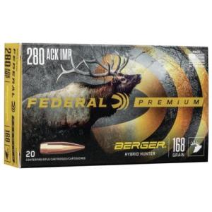Federal Premium Berger Hybrid Hunter Rifle Ammo - .280 Remington Ackley Improved 0604544649239