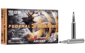 Federal Premium TERMinAL ASCENT .280 Improved 155 Grain Terminal Ascent Centerfire Rifle Ammo 20 Rounds P280AITA1 0604544659382