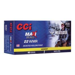 CCI 958ME Maxi-Mag Meat Eater 22 Mag 40 gr Jacketed Hollow Point (JHP) 200 Bx/ 10 Cs 0604544661958