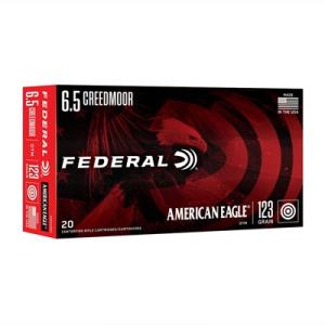 Federal Premium American Eagle TMJ 6.5 Creedmoor 120 Grain Total Metal Jacket Centerfire 20 Rounds 0604544665451