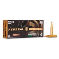 Federal Premium Gold Medal CenterStrike, .223 Remington, OTM, 77 Grain, 20 Rounds 0604544685145