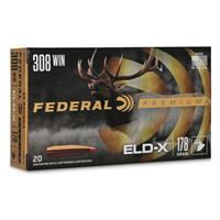 Federal Premium, .308 Winchester, ELD-X, 178 Grain, 20 Rounds 0604544689839