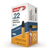 Subsonic 22 Long Rifle Rimfire Ammo - 22 Long Rifle 40gr Lead Solid Point 50/Box 0640420001098