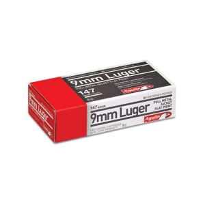 Handgun 9mm Luger Ammo - Aguila Ammo 9mm Fmj Flat Point 147gr 50bx 0640420003276