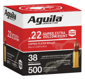 Super Extra Hv 22 Long Range Copper Plated Hollow Point Ammo - 22 Long Rifle 38gr Cphp 500/Box 0640420013145