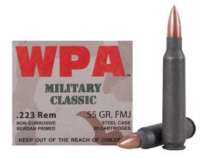 Wolf MC22355FMJ Military Classic 223 Rem 55 gr Full Metal Jacket (FMJ) 20 Bx/ 25 Cs 500rds 0645611300790