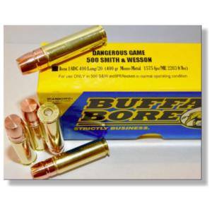 Buffalo Bore Ammo Dangerous Game .500 S&W Magnum Mono-Metal Lead Free FN 400 Grain 1575 fps 20 Rd./Box