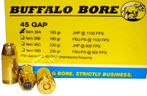 Buffalo Bore Ammunition 45 GAP JHP 38C/20