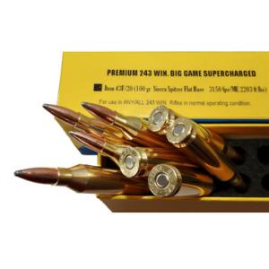 Buffalo Bore Ammo Premium .243 Winchester Big Game Supercharged SPTZ 100 Grain 3150 fps 20 Rounds