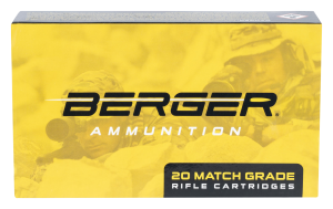 Berger Rifle 6.5mm Creedmoor 144 gr Long Range Hybrid Target Brass Cased Centerfire 20 Rounds 0679459310819