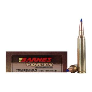 Barnes Bullets VOR-TX Centerfire Rifle 7mm Rem Mag 150 gr Tipped TSX Boat-Tail 21563 Single Box-20 Rounds 0716876128457