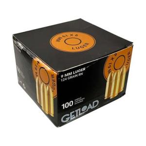 GetLoad 9mm Luger Ammo 124 grain TMJ Brass Cased Centerfire 100 Rounds