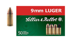 Sellier & Bellot 9mm Luger 115 Grain 1237 FPS JHP Handgun Ammo