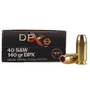 Cor Bon Handgun Ammo .40 S&W 140 gr DPX 1200 fps 20/box DPX40140/20