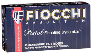 Fiocchi Pistol Shooting Dynamics, 9x18mm Makarov, FMJ, 95 Grain, 50 Rounds 0762344001777