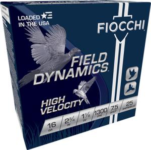 Fiocchi Optima Specific High Velocity, 16 Gauge, 2 3/4", 1 1/8 oz., 25 Rounds 0762344700816