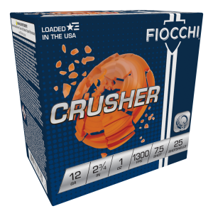 Fiocchi Exacta Crusher Target Shotshells - 12 Gauge - #7.5 Shot - 2.75" - 25 Rounds 0762344702322