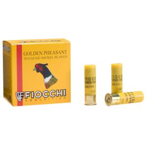 Fiocchi, Golden Pheasant, 20 Gauge, 3" Shells, 1 1/4 oz., Nickel Plated, 25 Rounds 0762344702490