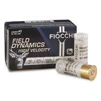 Fiocchi Exacta Nickel-plated Buckshot, 12 Gauge, 2 3/4" Shell, #4 Buck, 10 Rounds 0762344702681
