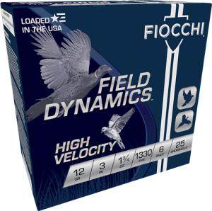 Fiocchi High-Velocity Shotshells - 12 Gauge - 6 - 25 Rounds - 3" 0762344703848