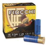 Fiocchi Golden Pheasant, 16 Gauge, 2 3/4" Shells, 1 1/8 oz., Nickel Plated, 25 Rounds 0762344704739