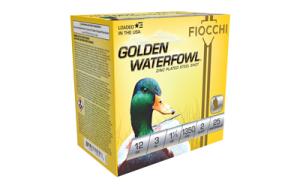 Fiocchi of America 123SGW2 3 in. & 1.25 oz Steel Hunting Golden Waterfowl Ammunition in 12 Guage 250 Rounds - Size 2 0762344705804
