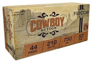 Fiocchi Cowboy Action Pistol 44 S&W Spl 210 gr Lead Flat Point 44SCA Single Box - 50 Rounds