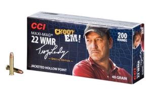CCI Maxi-Mag Ammunition 22 Winchester Magnum Rimfire (WMR) Troy Landry Special Edition 40 Grain Jacketed Hollow Point Box of 200