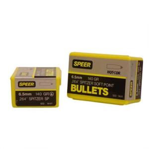 Speer Hot-Cor Bullets 264 Caliber, 6.5mm (264 Diameter) 140 Grain Spitzer Soft Point Box of 100