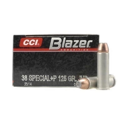 CCI Blazer Aluminum Handgun Ammunition .38 Spl (+P) 125 gr JHP 945 fps 50/ct
