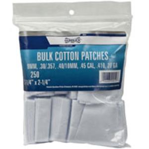 Outers Gunslick Pro 2-1/4" Square Bulk Cotton Patches for .38 to .45 Calibers and 410/20 Gauge 250-Pack