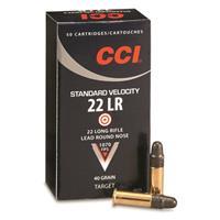 CCI Standard Velocity Ammunition 22 Long Rifle 40 Grain Lead Round Nose Box of 500 (10 Boxes of 50) 35