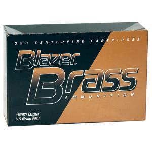 CCI 52021 Blazer Brass 380 ACP 95 gr Full Metal Jacket Round Nose (FMJRN) 250 Bx/ 4 Cs