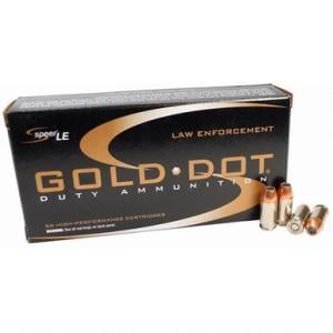Speer LE Gold Dot 9mm Luger +P Ammunition 124 Grain Gold Dot Hollow Point 1220 fps 50 Rounds