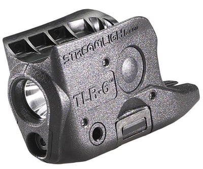 Streamlight TLR-6 Subcompact Gun-Mounted Tactical Light w/Red Laser, Glock 42/43, Black, 69270