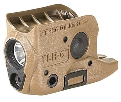 Streamlight TLR-6, GLOCK 42/43 Sub Compact Gun Mounted Light w/ Laser, Flat Dark Earth Brown