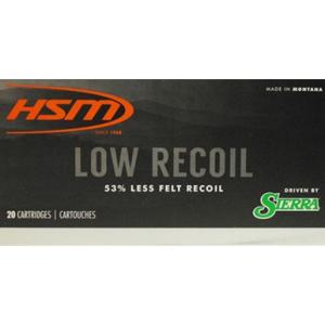 HSM Ammo Low Recoil .300 Winchester Magnum 150 Grain Sierra Spitzer Boat Tail 2398 fps 20 Rd./Box 300WinMag-42-N 