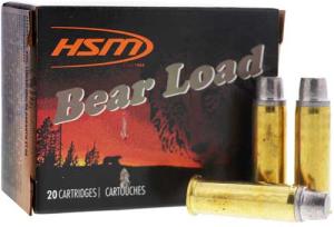 HSM Ammunition Bear Load 454 Casull Ammo - 454 Casull 325gr Lead Flat Nose Gas Check 20/Box 0810742026448