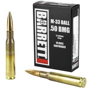 Barrett Ammo .50 BMG Ammunition, 10 Rounds FMJ 661gr - 14670