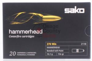 SAKO Ammo Hammerhead 270 Win 156 Grain Bond RN 20 Rounds